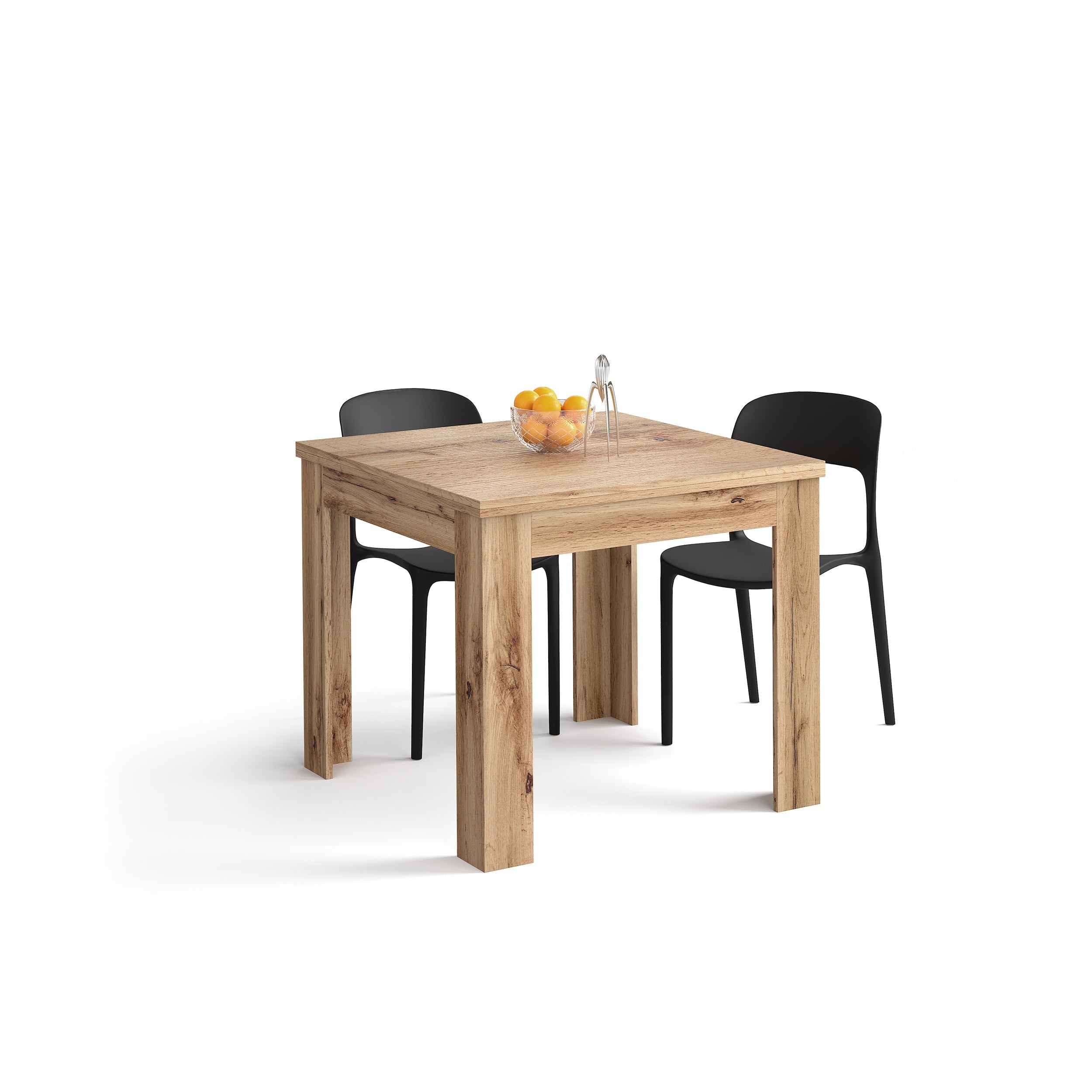 Table extensible Eldorado — Chêne Rustique — 90(180)x90 cm