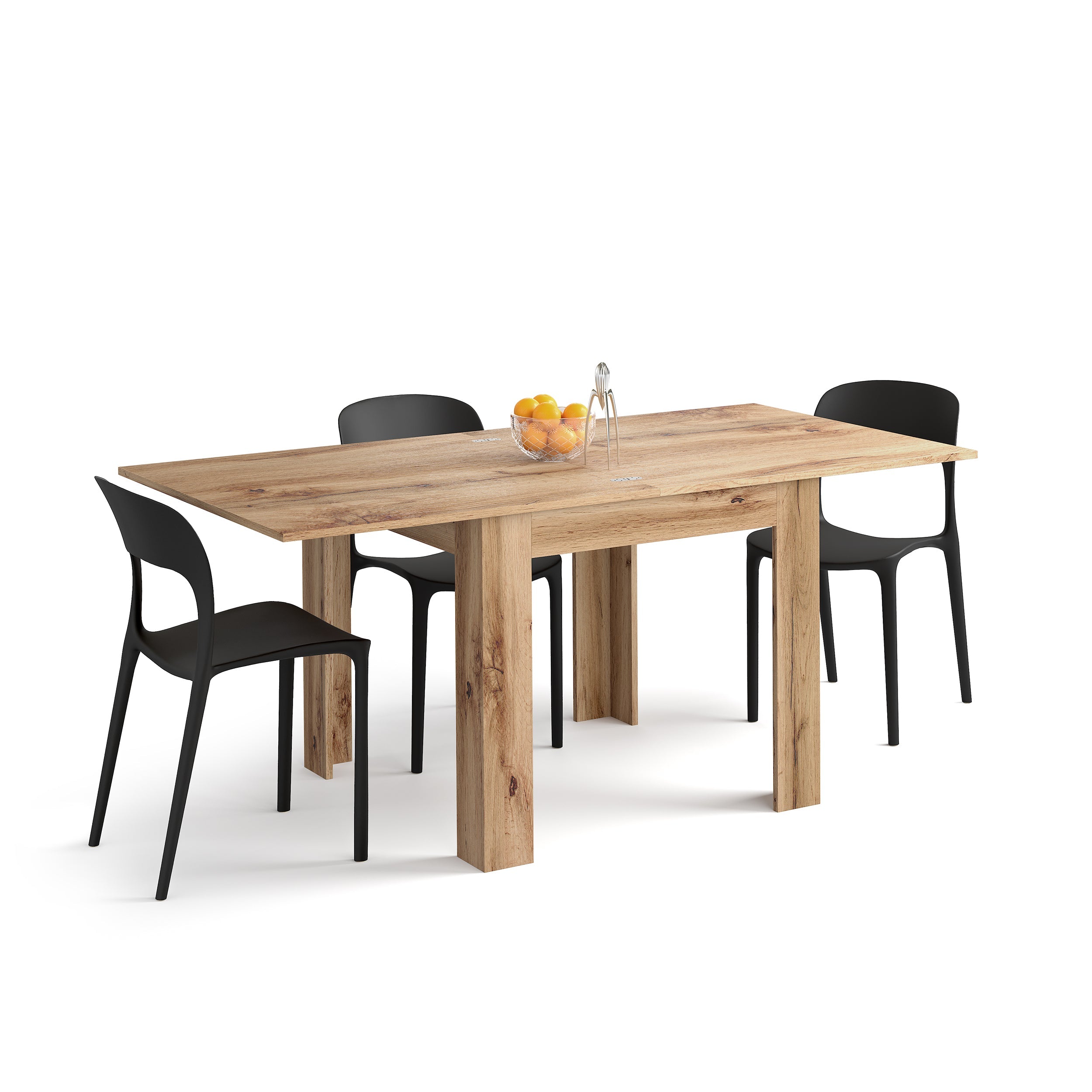 Table extensible Eldorado — Chêne Rustique — 90(180)x90 cm