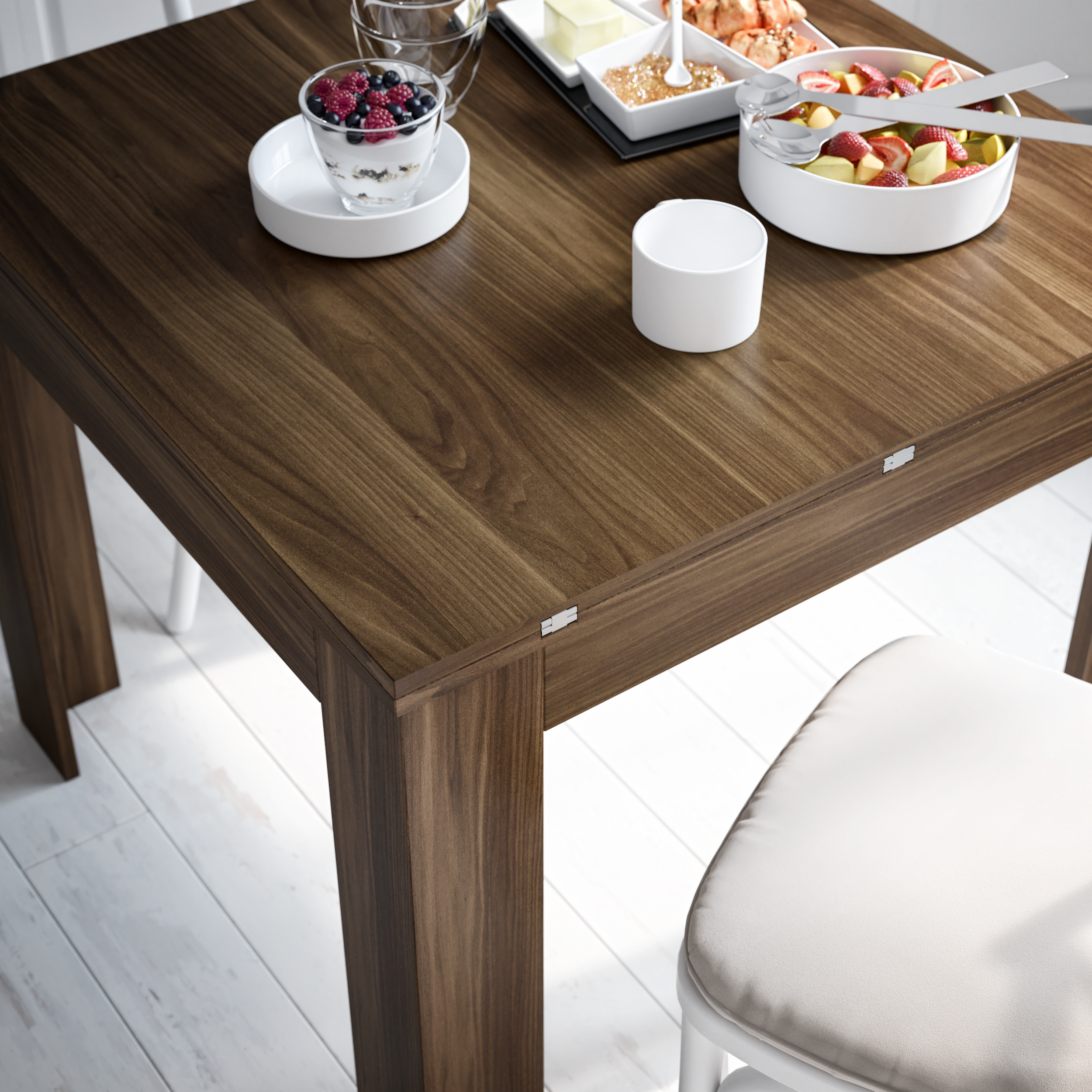 Table extensible Eldorado — Frêne Blanc — 90(180)x90 cm