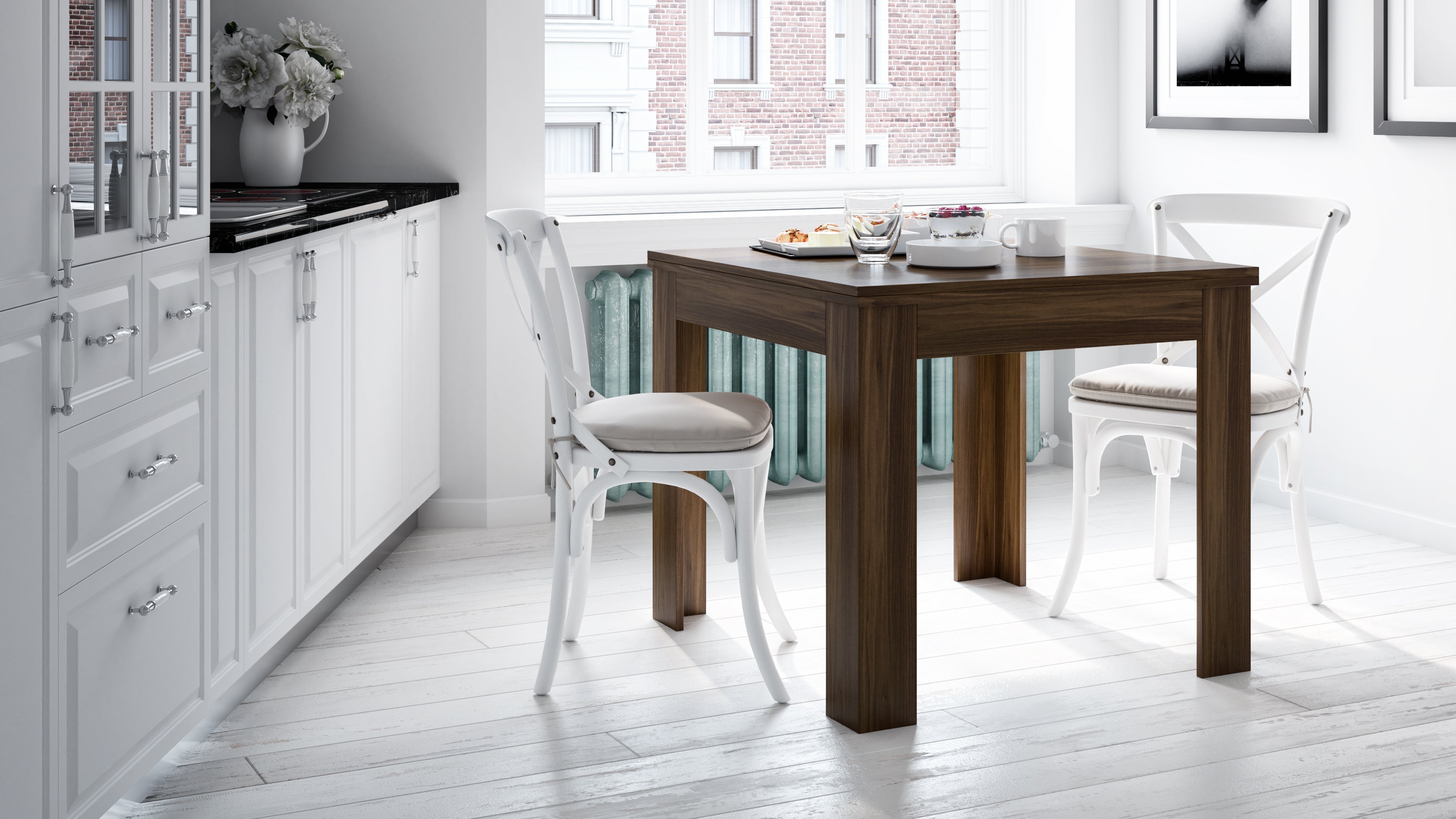 Table extensible Eldorado — Chêne Rustique — 90(180)x90 cm