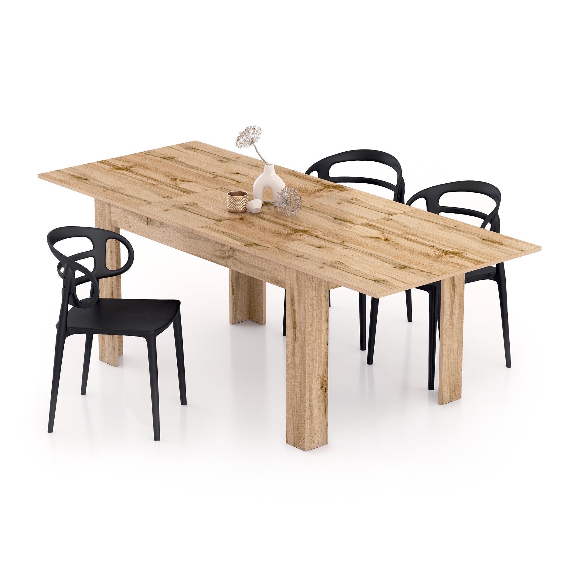 Table extensible Easy — Chêne Rustique — 140(220)x90 cm