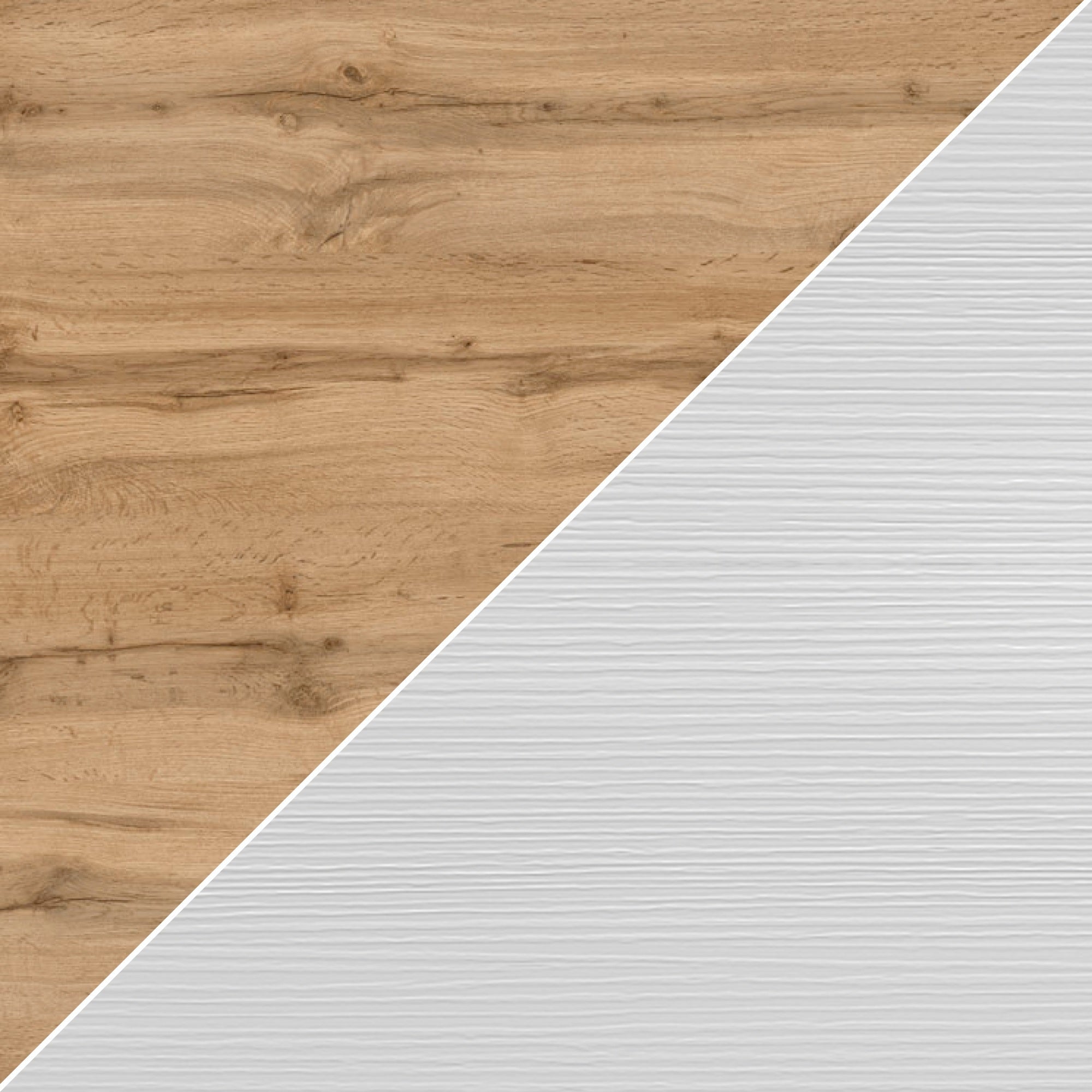 Table extensible Eldorado — Bois Rustique & Frêne Blanc — 90(180)x90 cm
